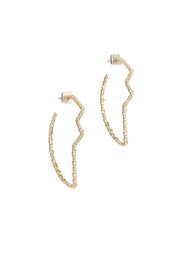 Gold Tulip Hoop Earrings by Alexis Bittar