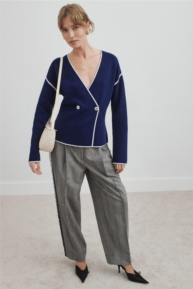V Neck Double Faced Cardigan by Derek Lam 10 Crosby x RTR - Photo 0