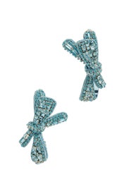 Crystal Bow Earrings by Oscar de la Renta
