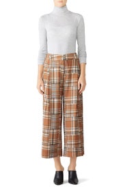 Plaid Wide Leg Pants by PatBO
