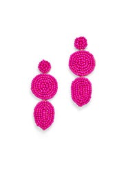 Fuchsia Linear Disc Earrings by Rebecca Minkoff Accessories