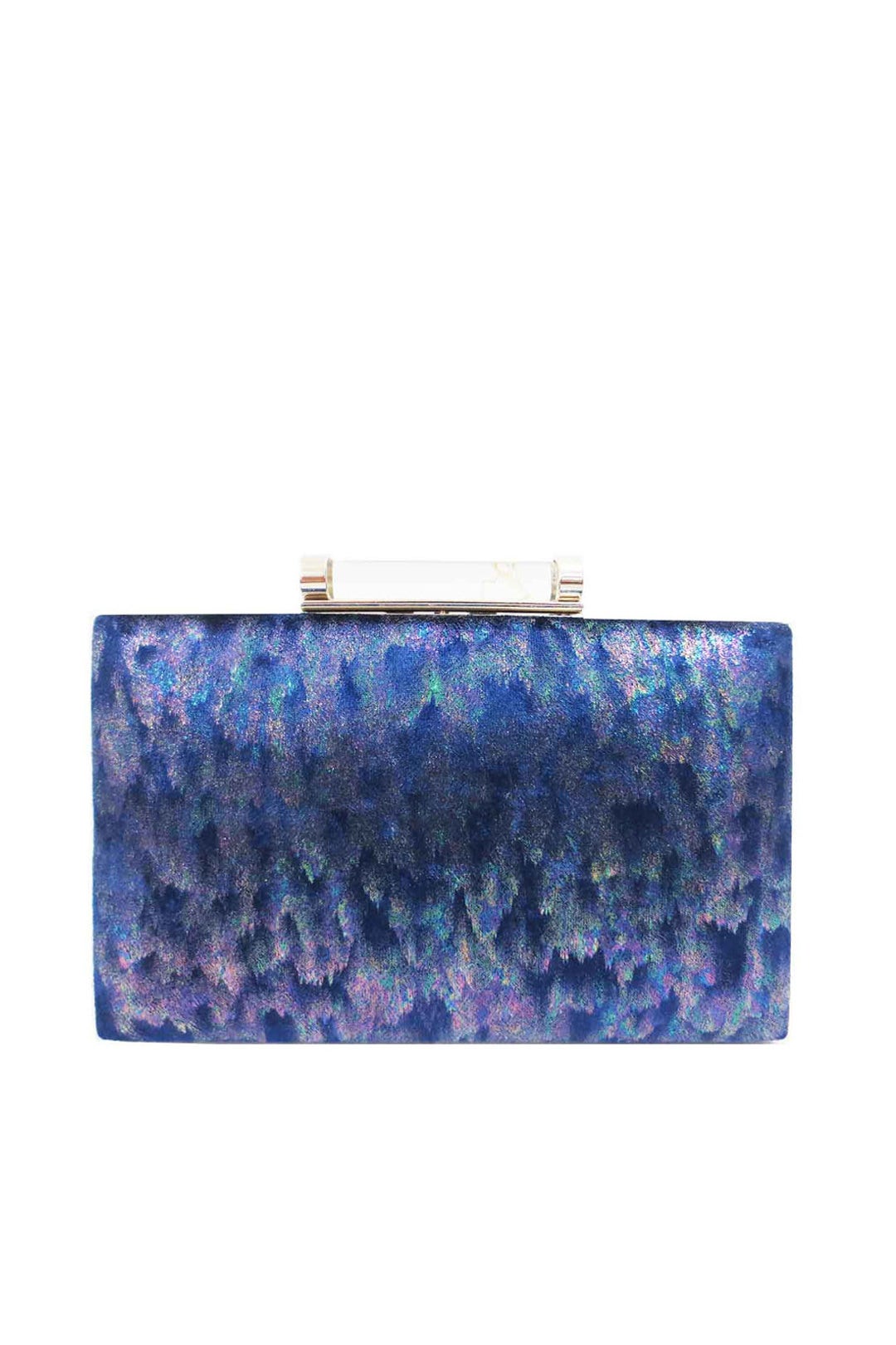 Iridescent Blue Minaudiere by Sondra Roberts