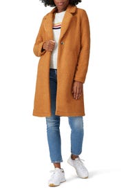 Camel Faux Fur Coat by Slate & Willow
