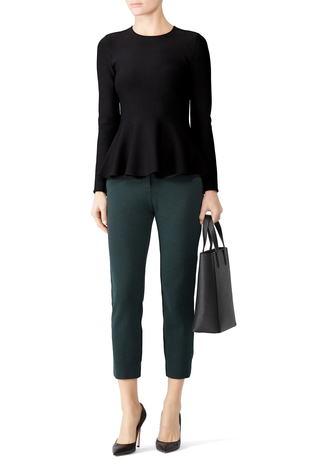 theory knit peplum top