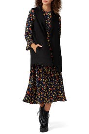 Black Short Blazer Vest by Victor Alfaro x RTR