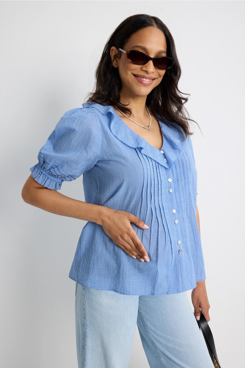 Plaid Lou Lou Blouse by HATCH - Photo 0