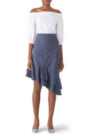 Striped Yenene Skirt by Joie