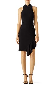 Black Cheongsam Dress by Josie Natori