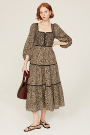 Embroidered Tiered Midi Dress by Madewell