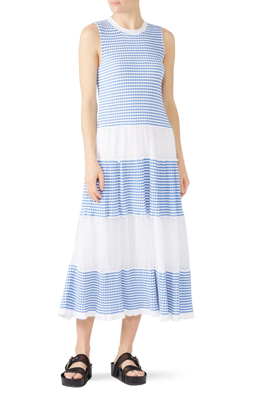 Blue Stripe Panel Maxi by RED Valentino 0