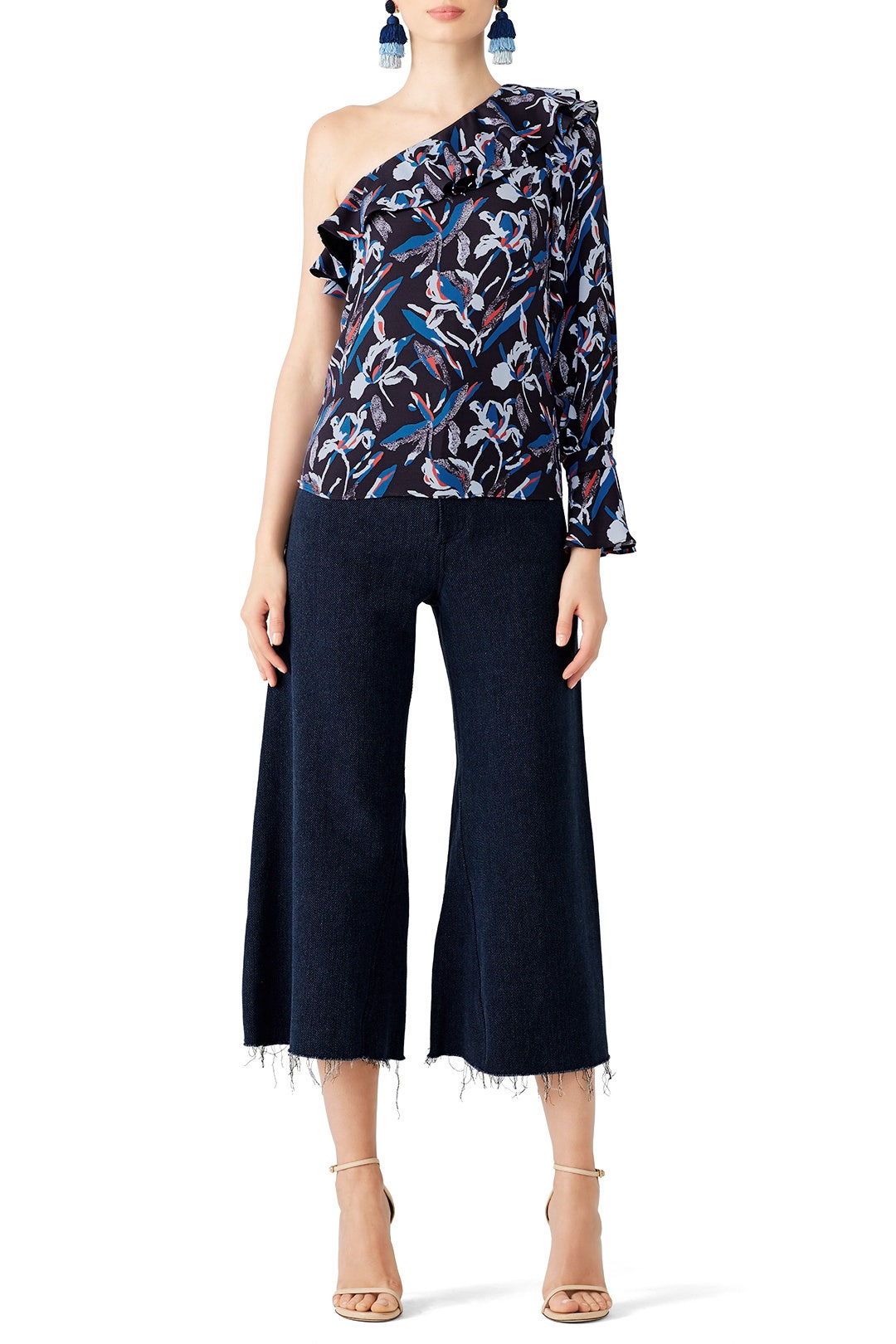 Blue Floral Orla Top by Tanya Taylor 0
