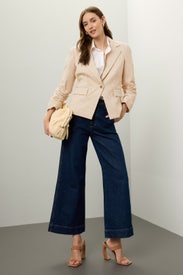 Tan Aaliyah Dickey Jacket by Veronica Beard