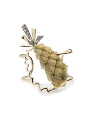 Lucite Pineapple Cuff by Alexis Bittar