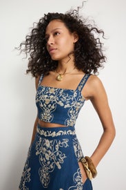 Cacao Ribbons Top by Agua by Agua Bendita