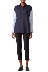 Navy Hunter Button Down by DREW