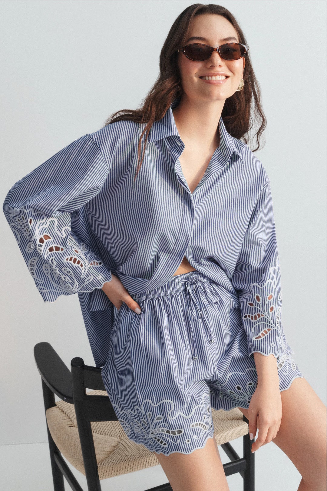 Darcy Embroidered Shorts by Fifteen Twenty 0