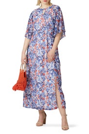 Printed Keyhole Maxi by JUNAROSE