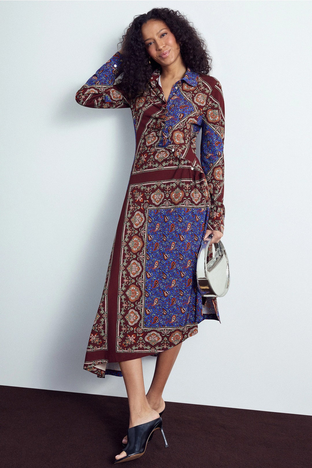 Long Sleeve Asymmetrical Skirt Dress by Rabanne 0