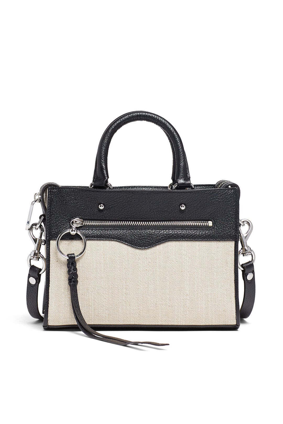 Linen Bedford Zip Satchel by Rebecca Minkoff Accessories