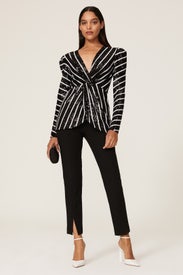 Peyton Stripe Sequin Top by Sachin & Babi