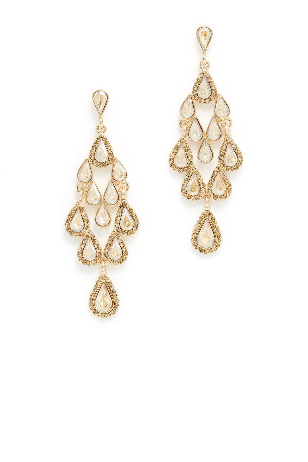 Gold Teardrop Earrings by Slate & Willow Accessories 1