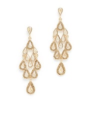 Gold Teardrop Earrings by Slate & Willow Accessories