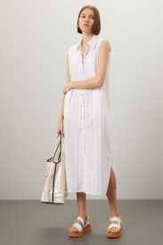Stripe Pop Sleeveless Dress by DONNI.