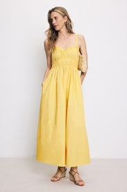 Dalza Shirred Maxi Dress by BOSS