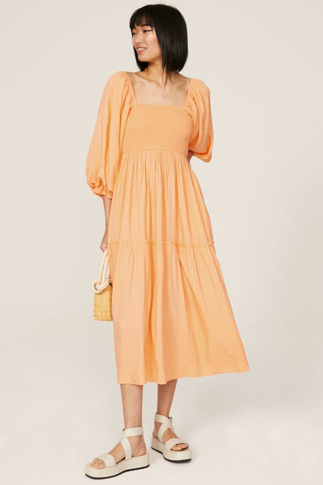 Orange Midi Dress by Louna 0