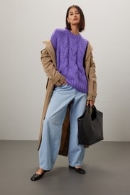 Purple Chunky Sweater by Love, Whit by Whitney Port