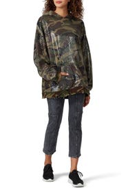 Camo Sequined Hoodie by R13