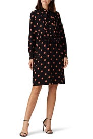 Printed Ruffle Bow Dress by Tory Burch