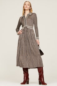 Basketweave Shirt Dress by Tory Burch