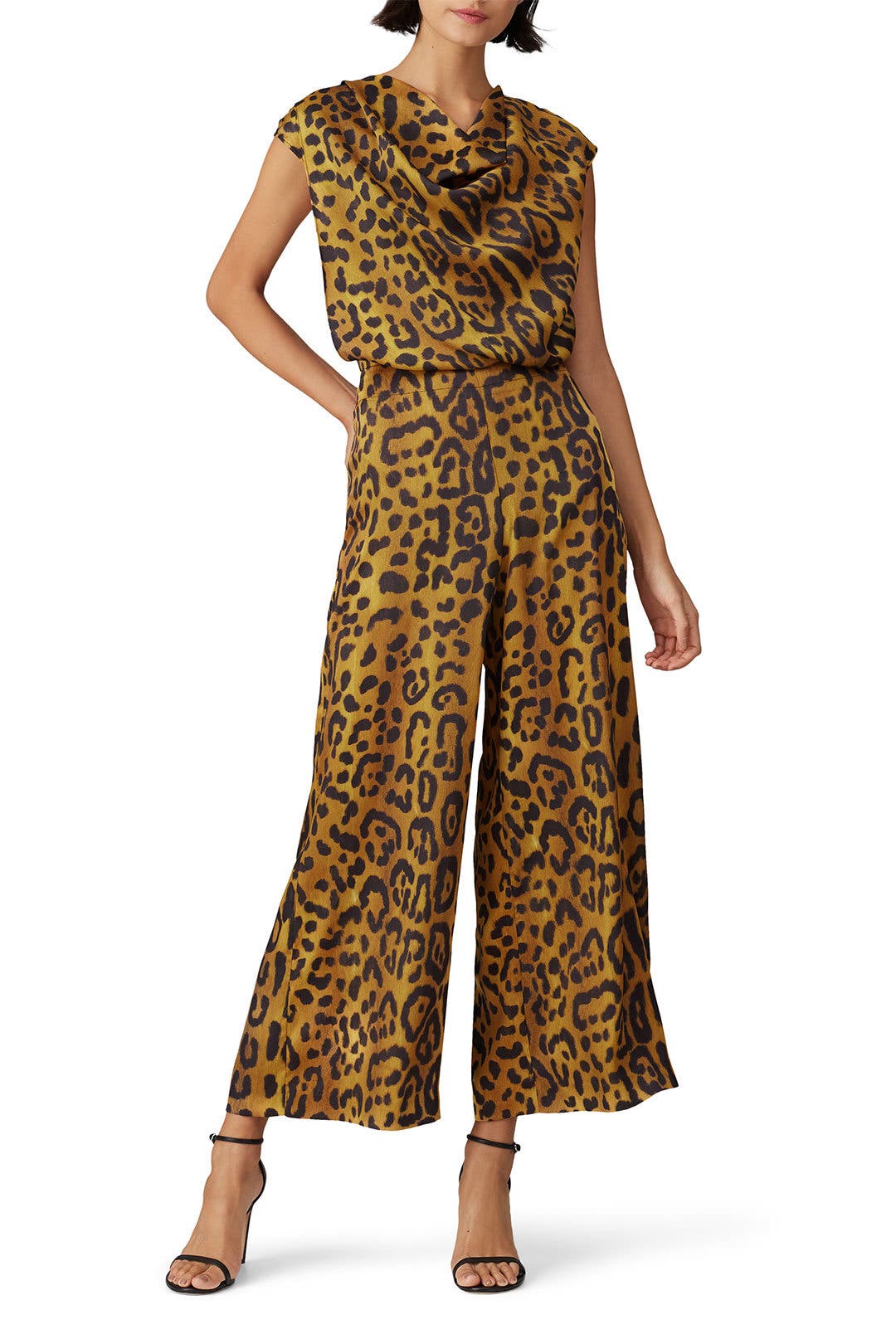 Leopard Cowl Neck Top by Adam Lippes x RTR | Rent the Runway