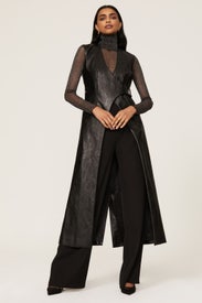 Leather Trench Vest by ALIÉTTE