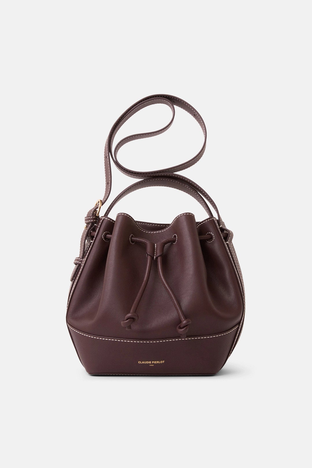 Red Leather Bucket Bag by Claudie Pierlot Accessories 0