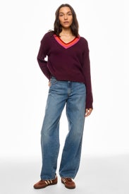 Slouchy V-Neck Sweater by Marine Layer
