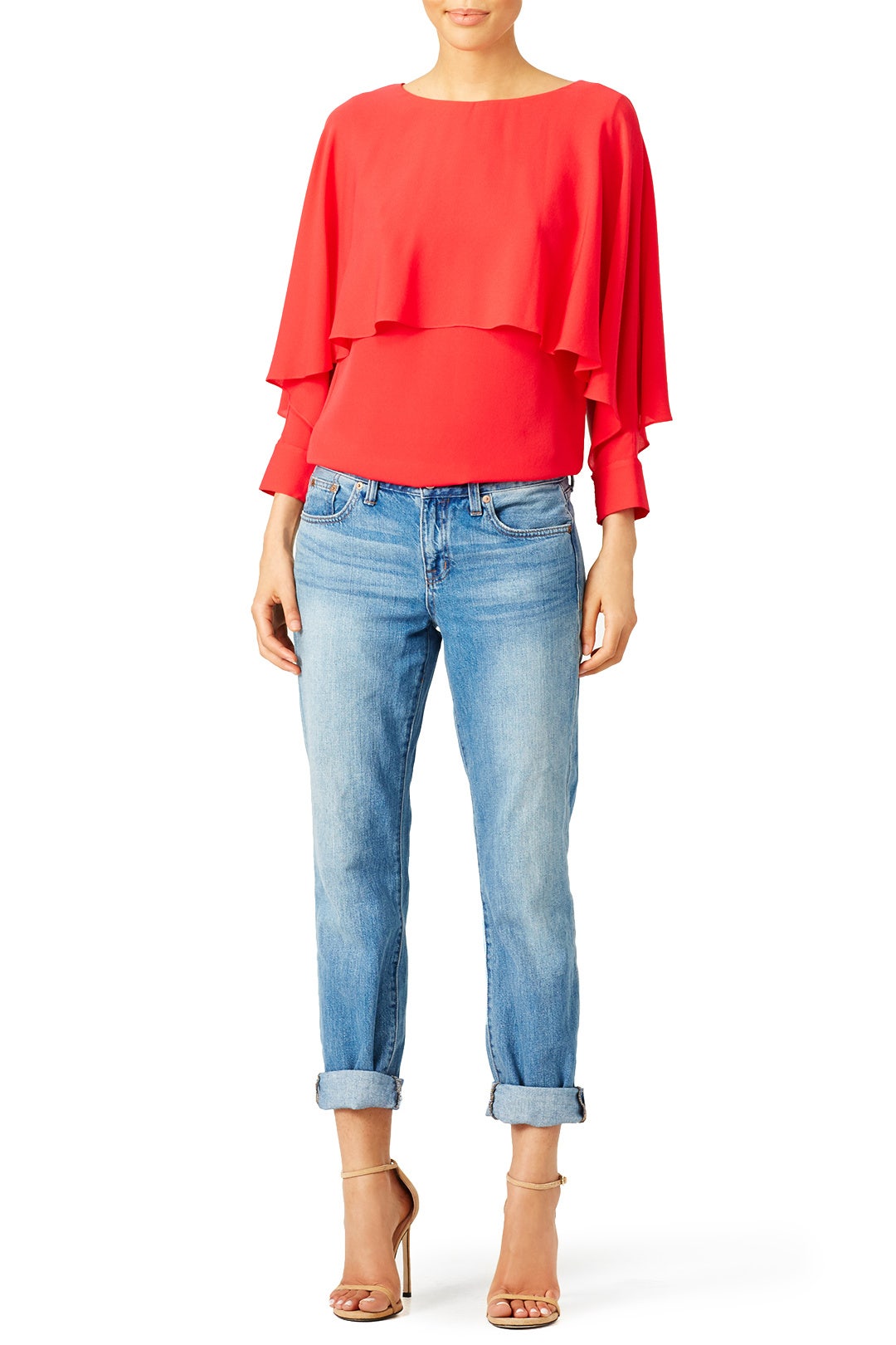 Red Miranda Tiered Top by Rachel Zoe 0