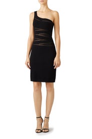 Black One Shoulder Sheath by Genny