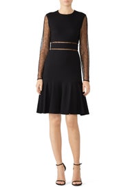 Black Mesh Panels Dress by Jason Wu Collection