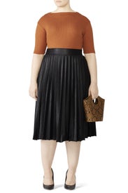 Black Pleated Skirt by LOST INK