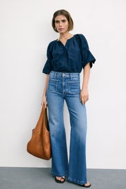 Hustler Roller Patch Pocket Jeans by MOTHER