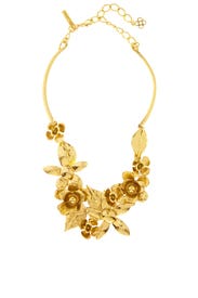Gold Flower Statement Necklace by Oscar de la Renta