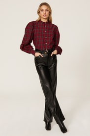 Plaid Puff Sleeve Shirt by Polo Ralph Lauren