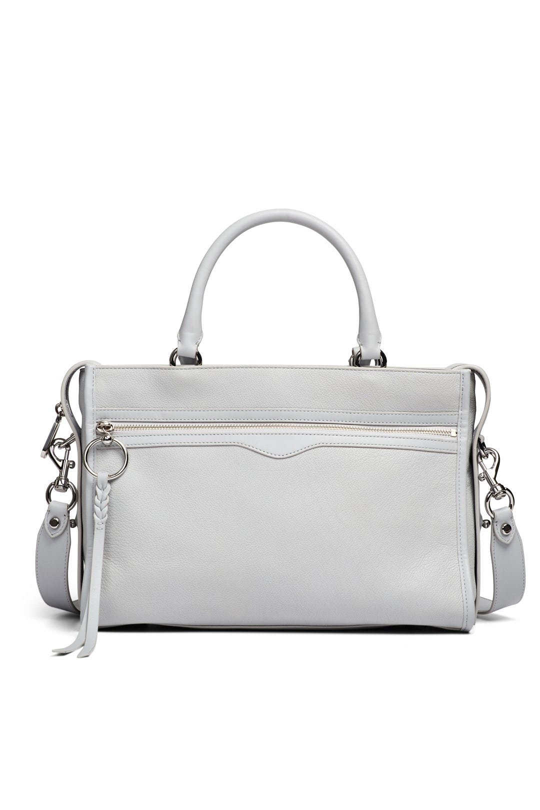 Grey Bedford Zip Satchel by Rebecca Minkoff Accessories