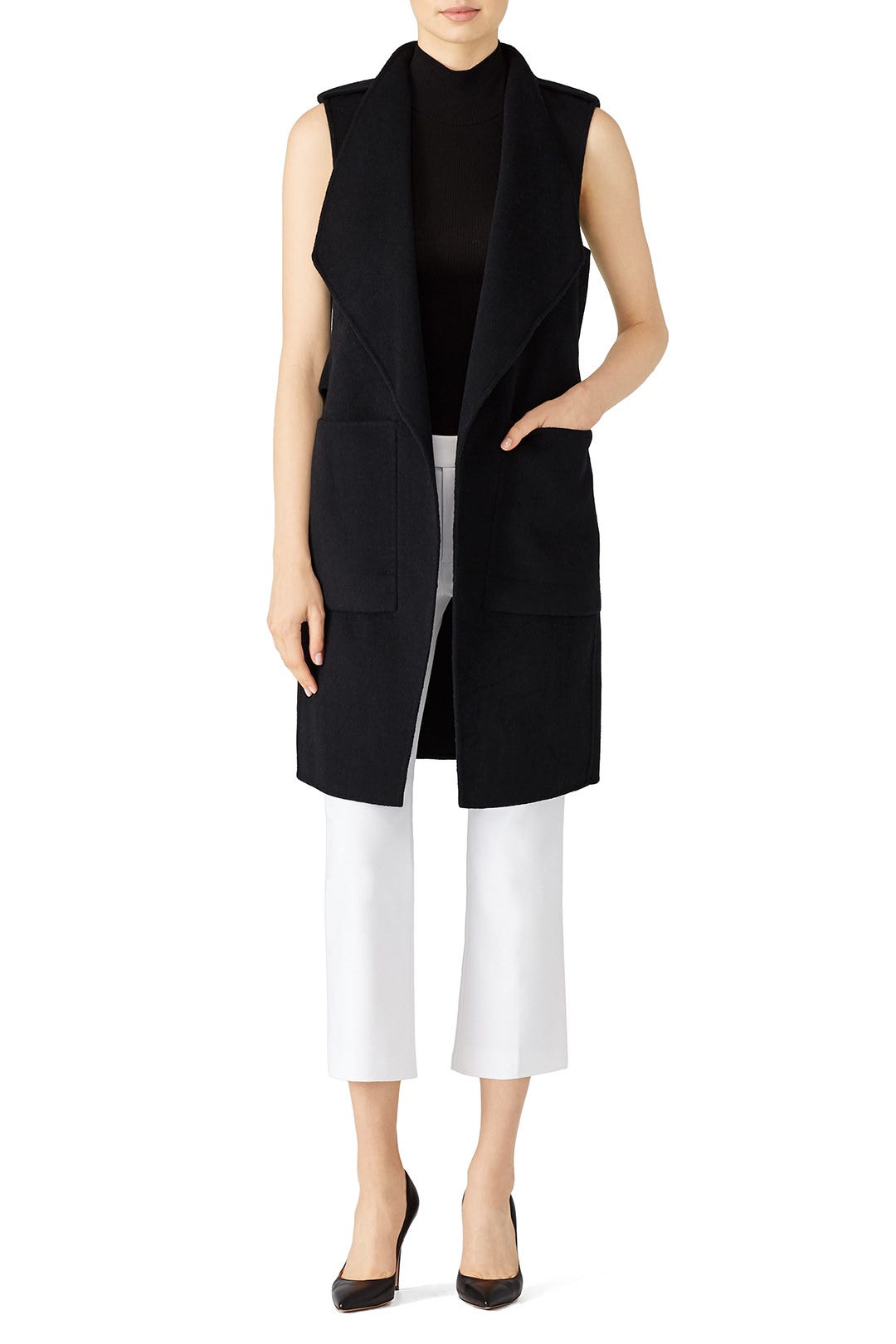 Black Linn Wool Vest by SOIA & KYO 0