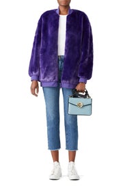 Purple Luxe Faux Fur Jacket by Tibi