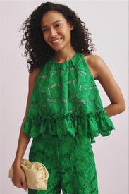 Mika Lace Halter Top by AKNVAS