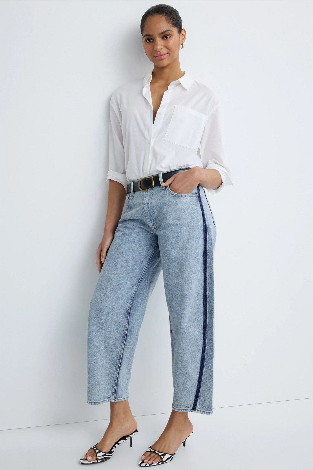 Courtney Mid Rise Baby Barrel Jeans by Hudson 0