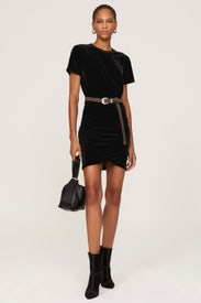 Black Velvet Mini Dress by The Kooples